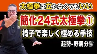 簡化24式太極拳手技①起勢-野馬分鬃【座って楽しむ太極拳】中村げんこうの心地良い太極拳！初心者からベテランまで誰でも気軽にできる太極拳・健康・瞑想・養生・陰陽・癒し・学び・幸福・気功・精神・シニア