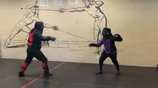 short blades #1  mixed sparring with Wakizashi, bowie knife, sail dagger, Cinquedea