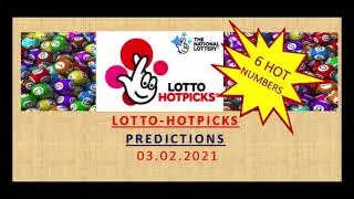 03.02.2021 LOTTO HOTPICKS PREDICTIONS. UK. 🤞🏽 National Lottery🤞🏽