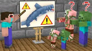 Dangerous Shark Attack Baby Monster - Minecraft Animation