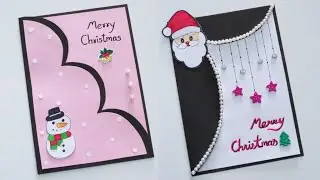 2 Easy and Beautiful Christmas Greetings card idea 💕🎄/ Merry Christmas card idea 2023