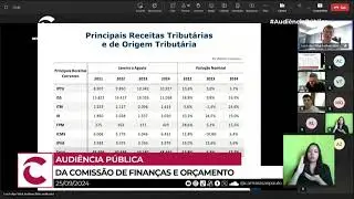 Comiss&atilde;o de Finan&ccedil;as debate presta&ccedil;&atilde;o de contas or&ccedil;ament&aacute;rias em Audi&ecirc;ncia P&uacute;blica