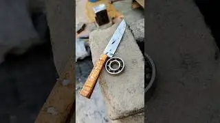 💪How a village blacksmith makes a knife from a bearing to cut vegetables #blacksmithing #knife #work