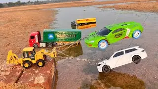 ParleG Loading Bolero Pickup Muddy Accident Pulling Out JCB 5CX? Jcb Tractor Cartoon Video part 2