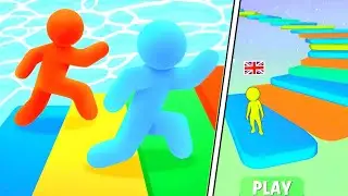 Fun Race: Stairs Run 3D Games All Levels 1 -5 Gameplay | Top Gaming