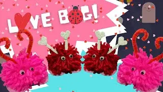 How to Make Love Bugs Pompoms | Quick & Easy/ Craft Idea/ DIY/ Valentines day Craft/ Gift Ideas