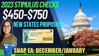 NEW $450-$750 STIMULUS CHECKS IN 2023!!! (NEW 4 STATES PROPOSALS), SNAP December-January UPDATE