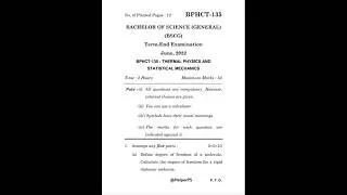 BPHCT 135 IGNOU Important Questions #bscg #pyq #ignou #physics #exam