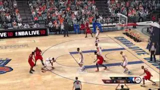 NBA Live 10 (Xbox 360) Gameplay: Philadelphia 76ers vs. Charlotte Bobcats PART ONE