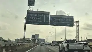 Express Way CBD Drive Through Bangkok Metropolis - Thailand #travel#destination #food #trending