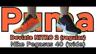 Ep125 Puma Deviate NITRO 2 (Regular) vs Nike Pegasus 40 (WIDE)  size comparison, cushioning