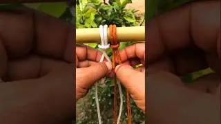 Two-Color Spiral Braid Knot Pattern#howto #youtubeshorts #knotskill 👍