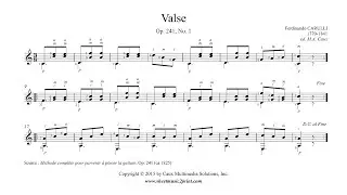 Carulli : Waltz Op. 241, No. 1