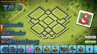 Clash of Clans - TH 9 Dark Elixir Farming Base | New 2016 | [Speedbuild]