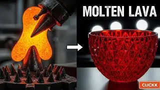 🔥 1000&deg;F Molten Glass vs. Diamond Mold! Satisfying Art 💎