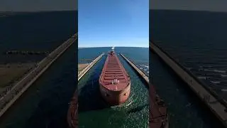 Paul R. Tregurtha #Queen of the Great Lakes, #duluth aerial lift bridge cam, #Captains Salute,