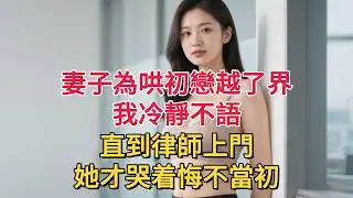 妻子為哄初戀越了界，我冷靜不語，直到律師上門，她才哭着悔不當初
