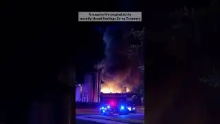 A massive fire broke out at the recently-closed Hastings Creamery overnight. #kare11