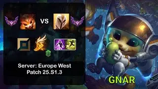 Gnar Top vs Kayle - EUW Master - Patch 25.S1.3