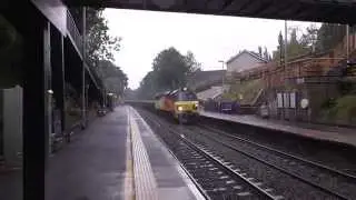 Colas 70806 & 70805 tnt  westbury to crosskeys loaded ballast wagons + HORNS