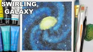 Spiral Galaxy Acrylic Painting Idea for Beginners | Step by Step #43