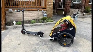 My DIY Towing a Trailer with my Electric Scooter.  Works Great and Costed Me $0!!!