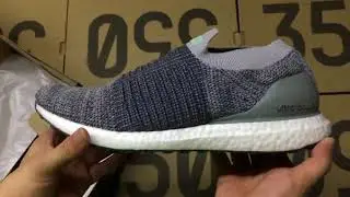 UA Adidas Ultra Boost Laceless Mid Gray White Unboxing Review