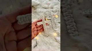 Christmas Cross Ornaments-slow vid on my channel @WhiteOwlKnotMacrame #christmasornaments