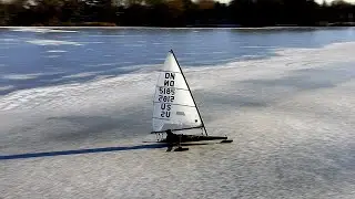 Ice Boats on Mill Pond, Watermill NY