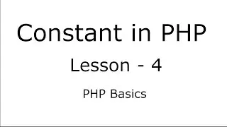 Constant in PHP