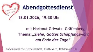 Abendgottesdienst vom 18.01.2026 | LKG F&uuml;rth Vach