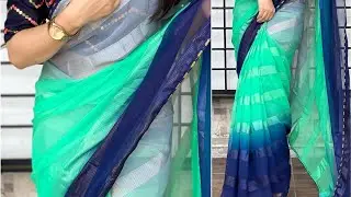 Georgette Saree with Thread work blouse Rs 950 free shipping whatsapp 7299987008 #georgettesaree