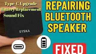Syska Bluetooth Speaker Repair | Type-C Charging Port, Battery Replacement & Sound Fix