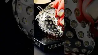 Silver and crystalline strawberries cut! #asmr #relaxing #immersivevisuals