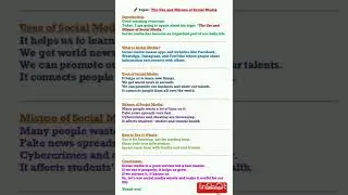 The Use and Misuse of Social Media | 2-Minute English Speech | Public Speaking Practice
