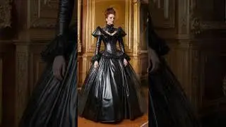 Elegant & Edgy: Leather Victorian Bustle Dresses | Historical Fashion Inspiration #leather