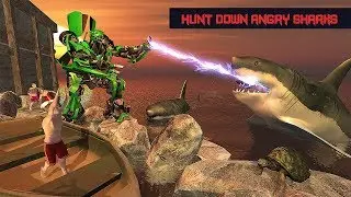 Robot X Vs Blue Whale Attack - Android Gameplay