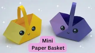 Create Your Own Mini Paper Basket! Fun Diy Origami Craft Ideas | Easy Paper Crafting For Beginners