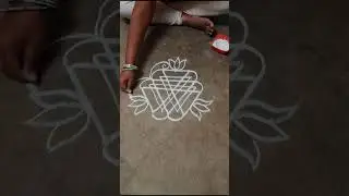 #64 easy mugullu ranogli design / small rangoli design #shorts