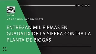 Entregan mil firmas en Guadalix de la Sierra contra la planta de biogás
