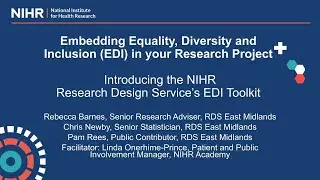 Embedding Equality, Diversity and Inclusion in your Research Project