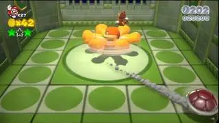 Super Mario 3D World - Bowser's Bob-Omb Brigade Battle With Boom Boom