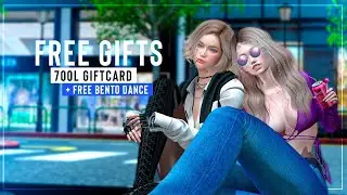 Second Life FREE GIFTS | 700L Giftcard Clothes &hearts; Free Bento Dance + kawaii items