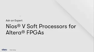 Nios&reg; V Soft Processors for Altera&reg; FPGAs 