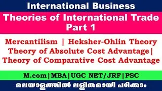 Theories of international Trade Part 1| International Business| Mcom |MBA |UGC NET/JRF Commerce