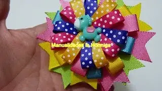 DIY COMO HACER LAZOS  REDONDO DE CINTA  DELGADA❤️🎀 hair bows