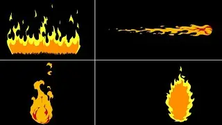 2D Animation Fire Effects Pack of 4 | Get Free Source File (.fla)