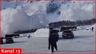 Video shows spectacular artificially triggered avalanche in Russian Caucasus