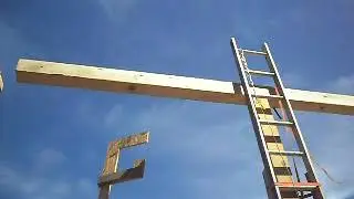 raising the beams on post and beam.