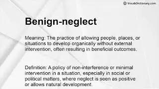 Benign-neglect Meaning